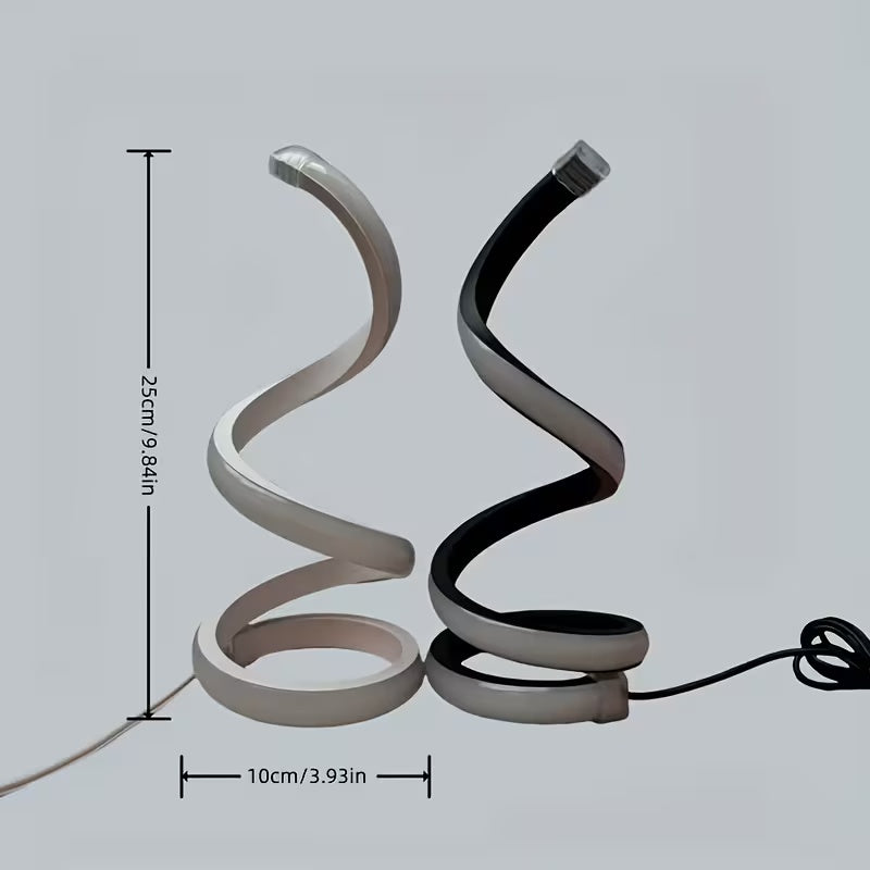 Soft glow spiral lamp