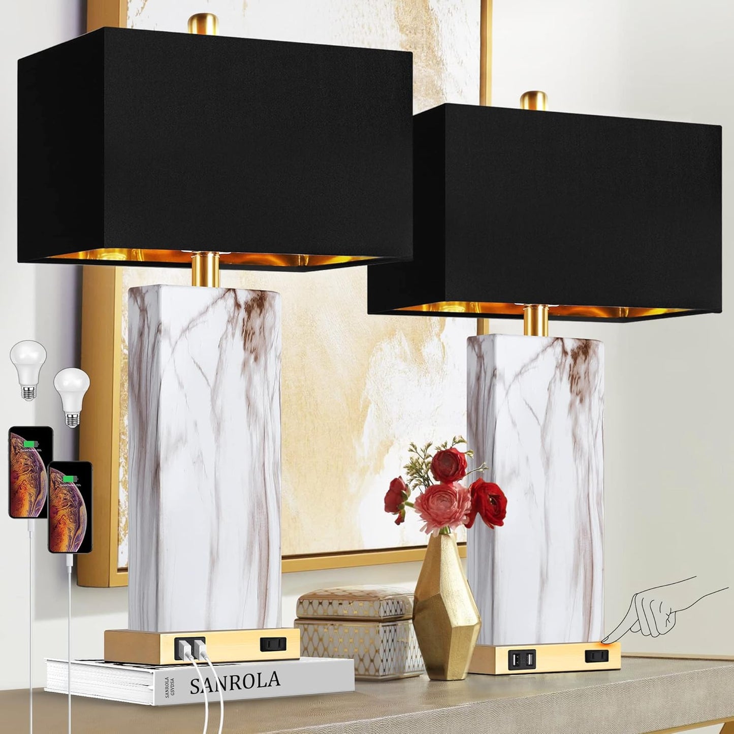 Luxury Ambient Table Lamps Set