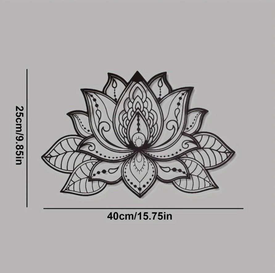 Modern Lotus Flower Metal Wall Décor