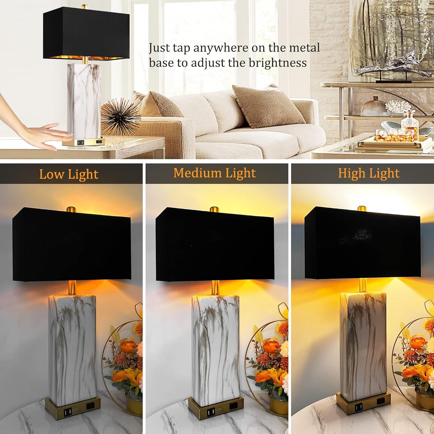 Luxury Ambient Table Lamps Set
