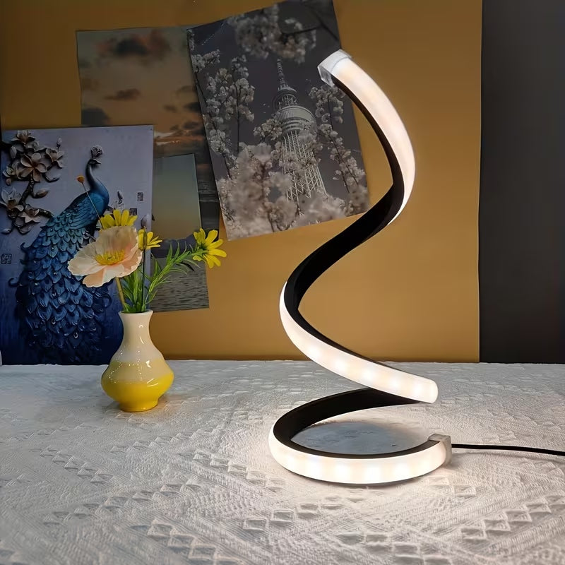 Soft glow spiral lamp