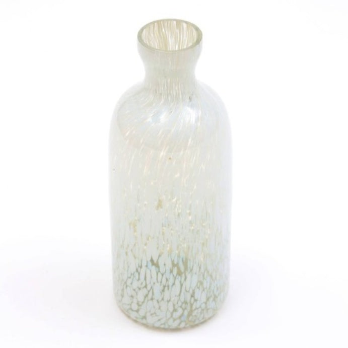 Decorative Ivory Textured Glass Statement Vase