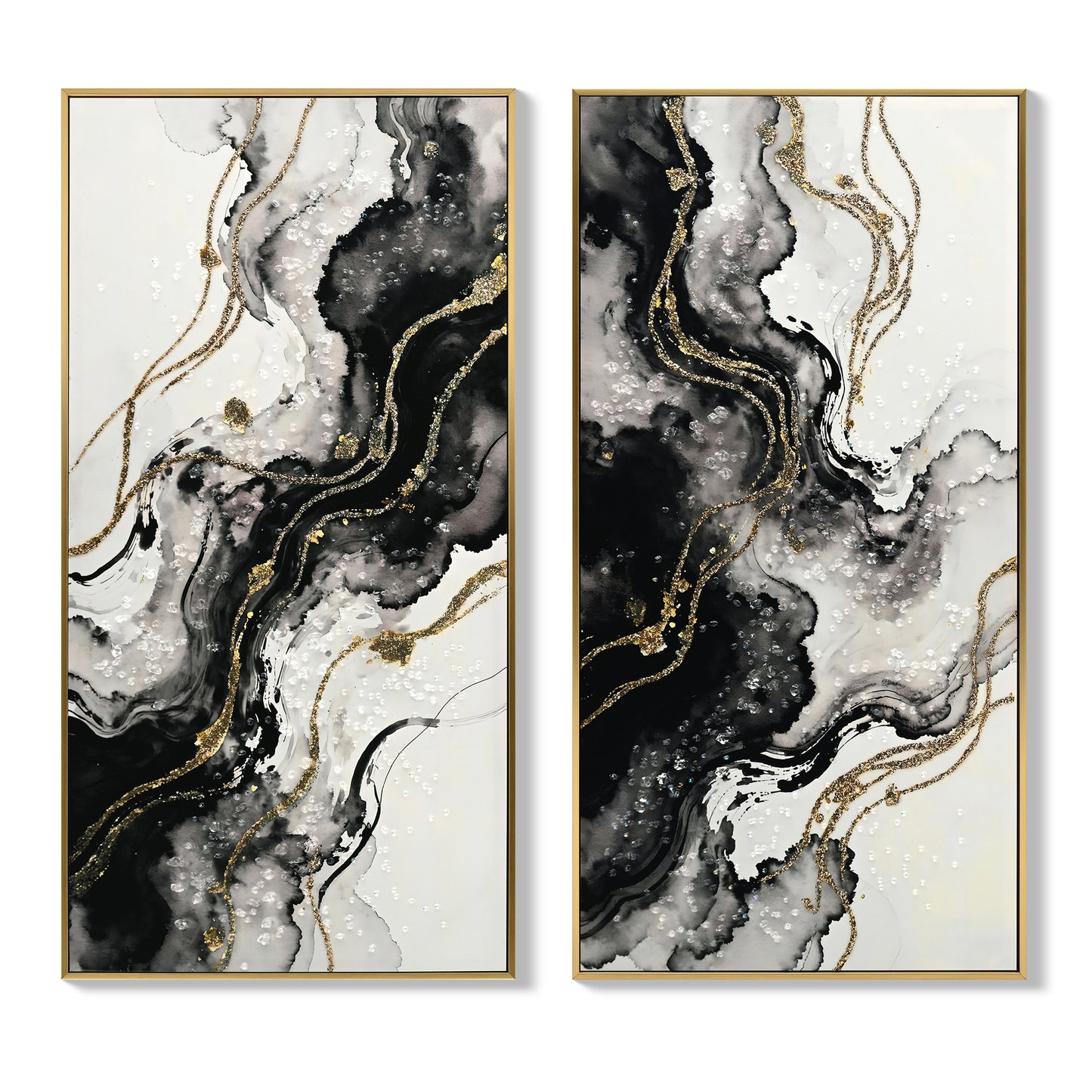 Elevated Marble Wall Set — 2 Piece Canvas Art
