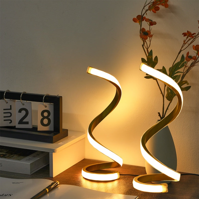 Soft glow spiral lamp