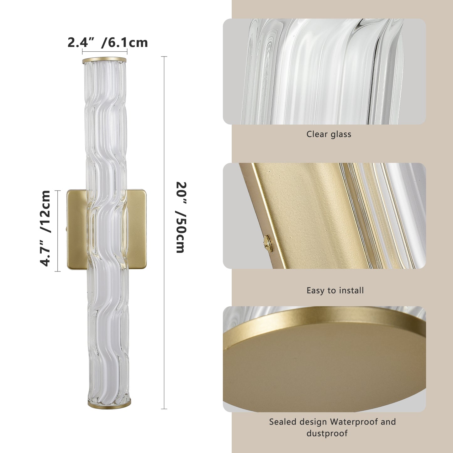Aura Crystal Wall Sconces