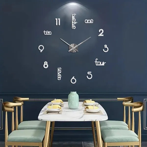 Modern Minimalist Wall Clock — Silent Decorative Statement Clock