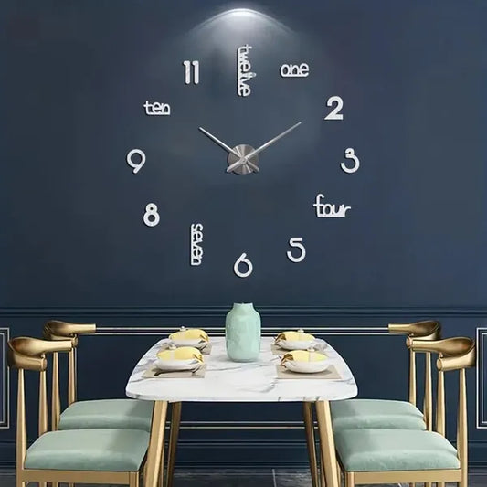 Modern Minimalist Wall Clock — Silent Decorative Statement Clock