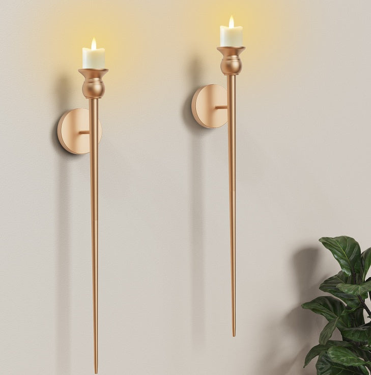 Holder Sconce With Battery Operated Candles Retro Chic Wall Sconces Candle Holder Decoration For Home Decor, For Hallways, Bedrooms, Or Living Rooms