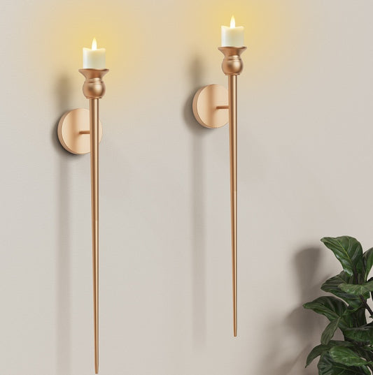 Holder Sconce With Battery Operated Candles Retro Chic Wall Sconces Candle Holder Decoration For Home Decor, For Hallways, Bedrooms, Or Living Rooms