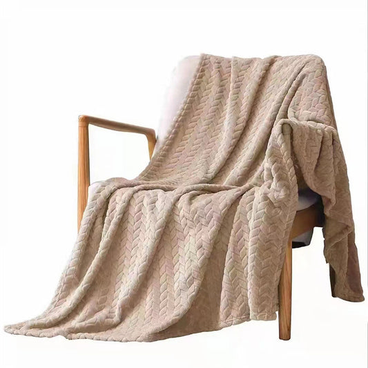 Ultra-Soft Textured Throw Blanket – Cozy Modern Home Decor